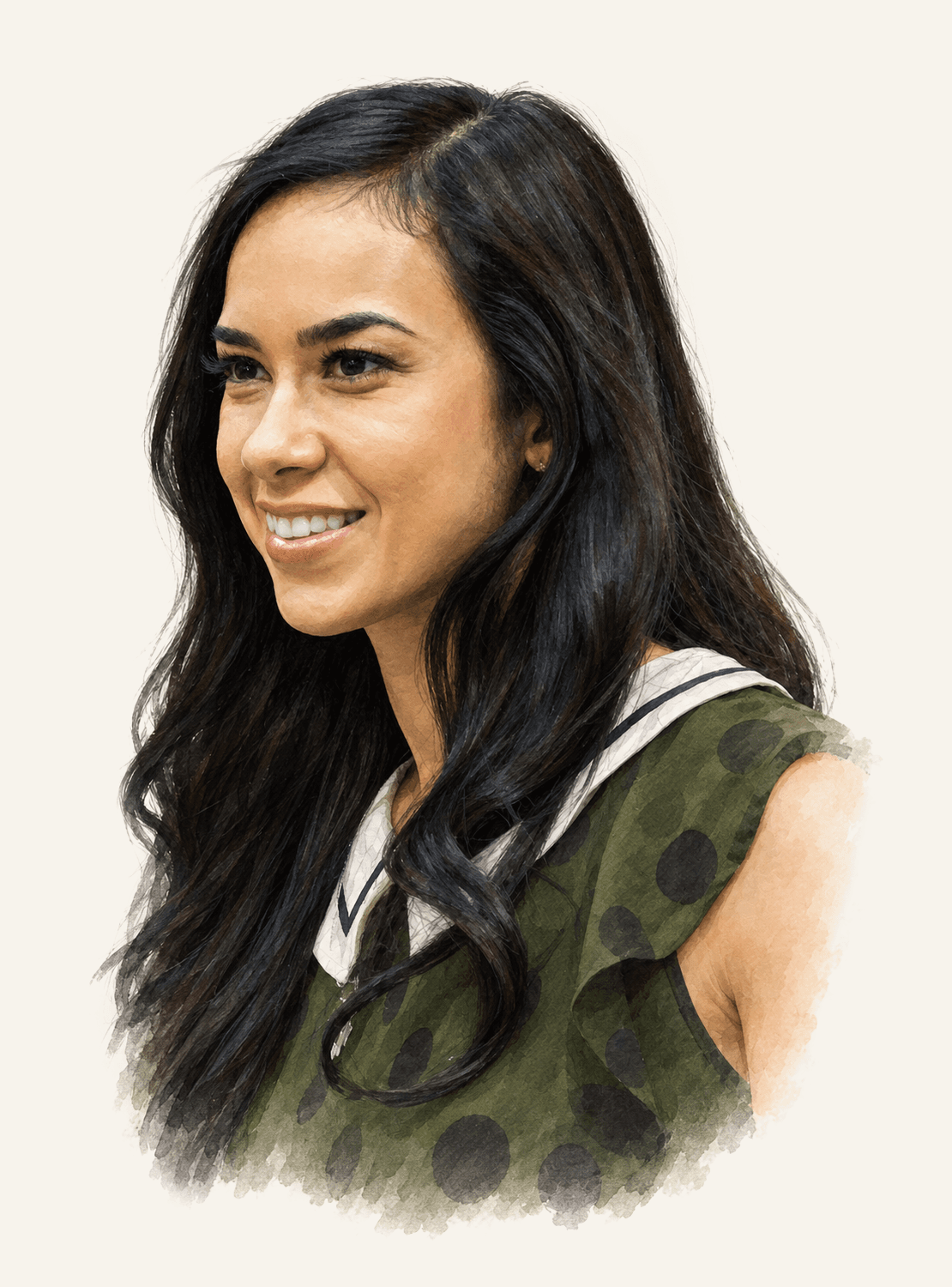 Painted portrait of AJ Mendez