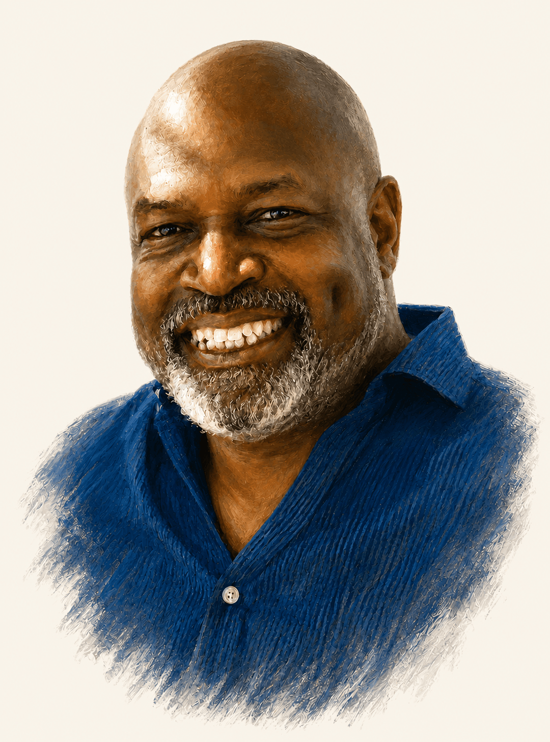 Painted portrait of Charles Haley