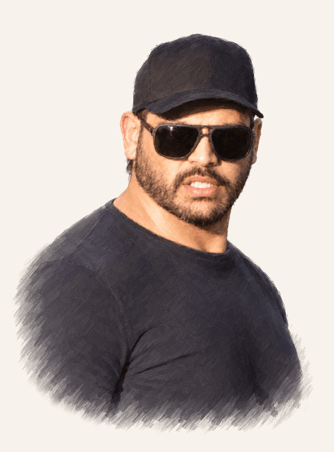 Painted portrait of Greg Inglis