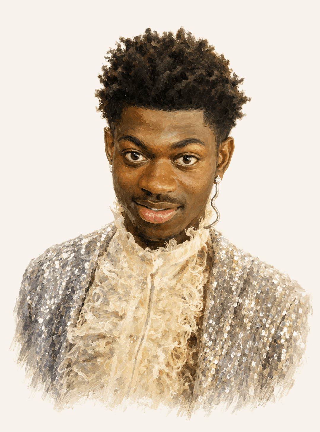 Painted portrait of Lil Nas X