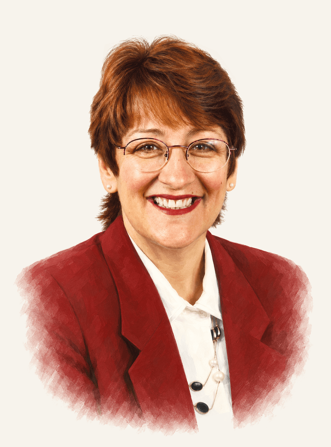Painted portrait of Lynn Rivers