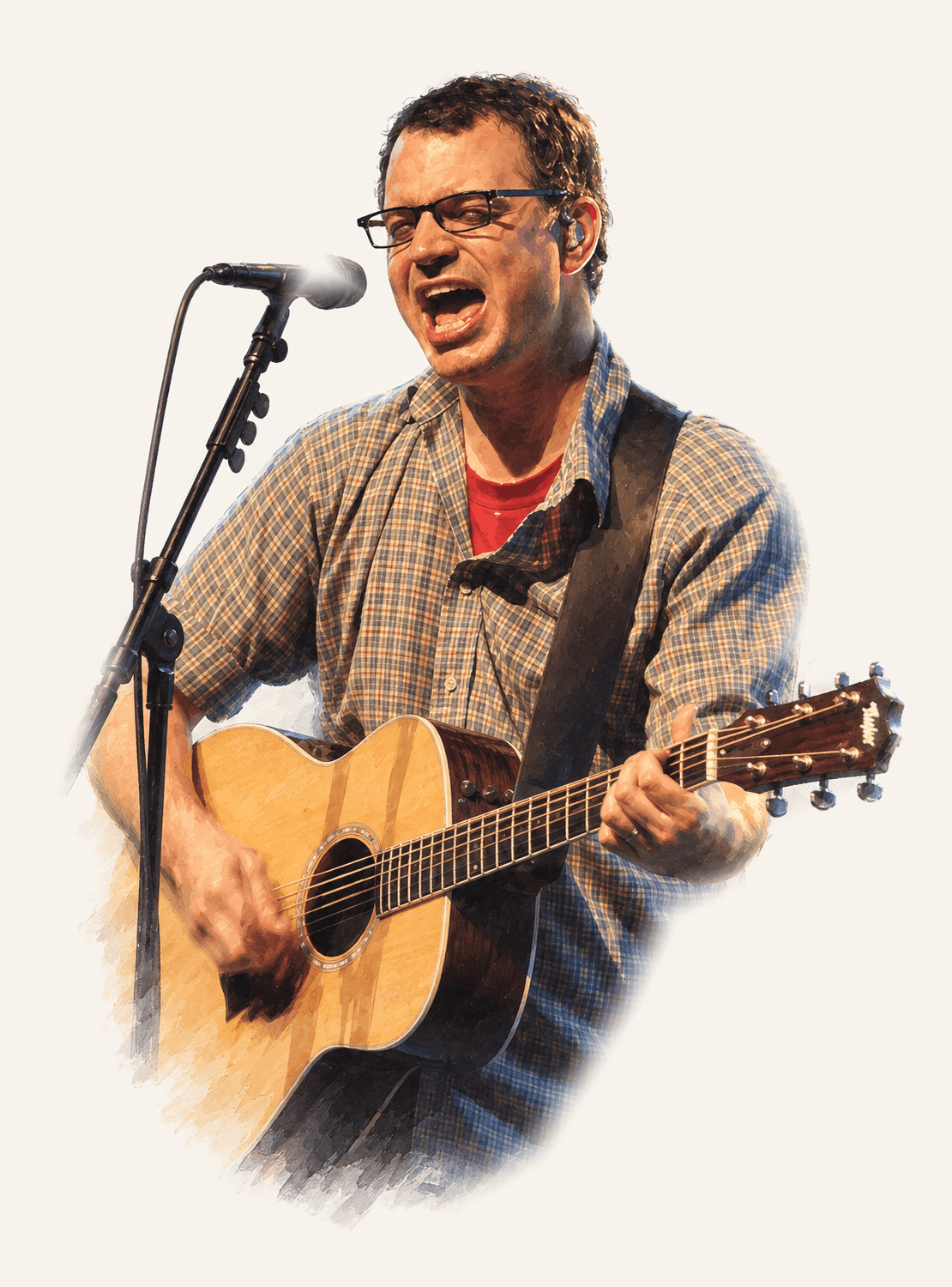 Painted portrait of Matthew Good